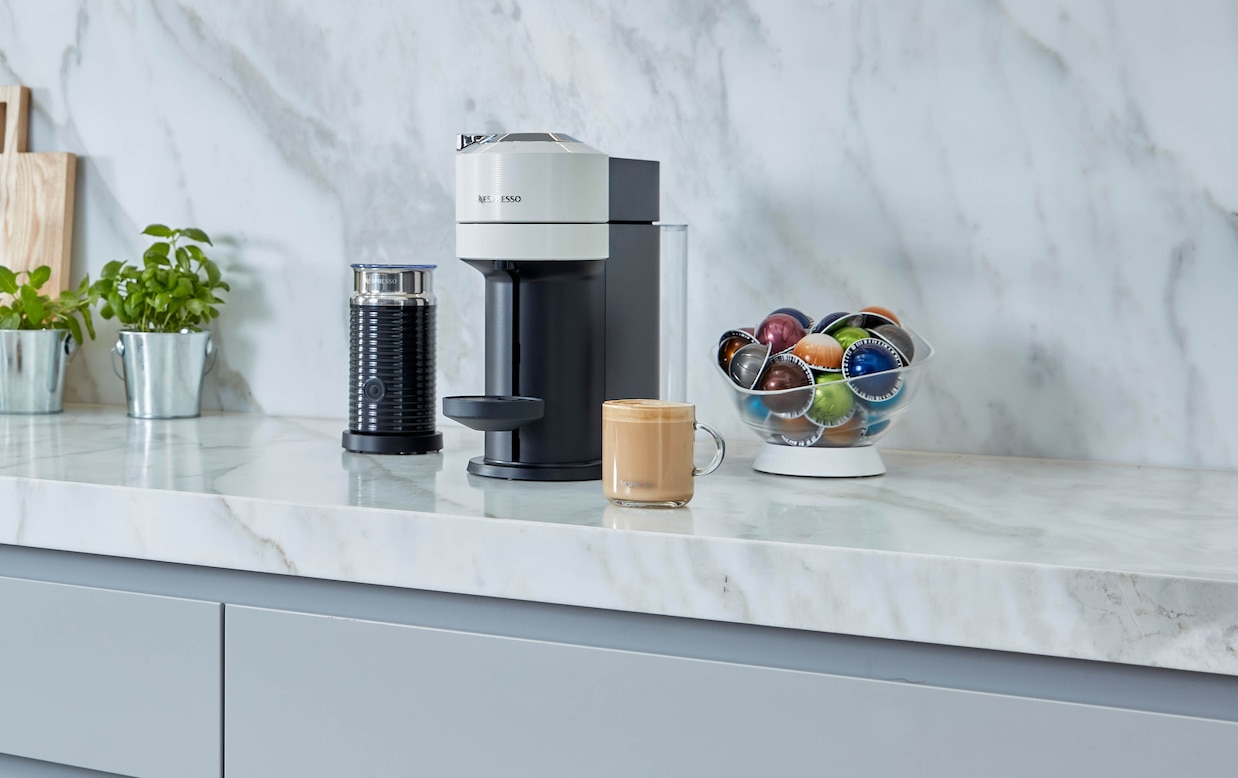 Vertuo Next Coffee Machine and Aeroccino3 Milk Frother - White 