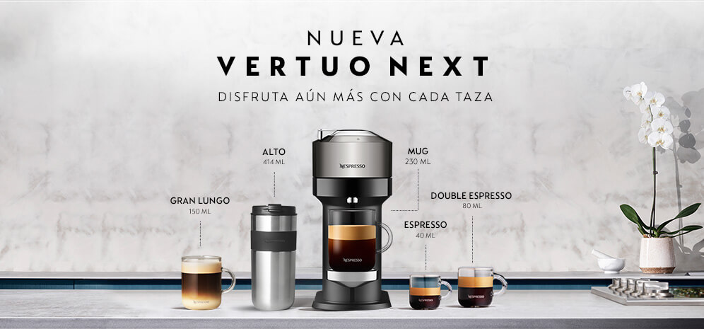  Nespresso Vertuo Next - Cafetera de café y espresso de  De'Longhi, color negro mate y oro rosa (renovado)