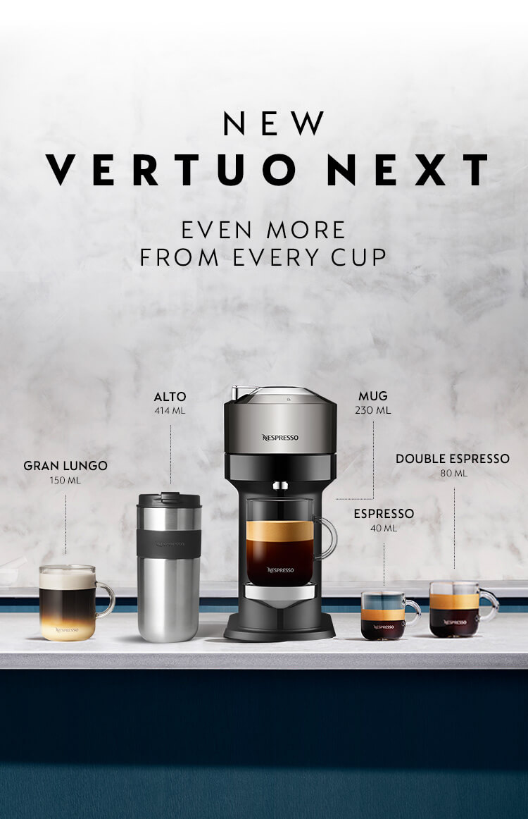 Minimalista y sustentable, así es la nueva cafetera Nespresso Vertuo Next