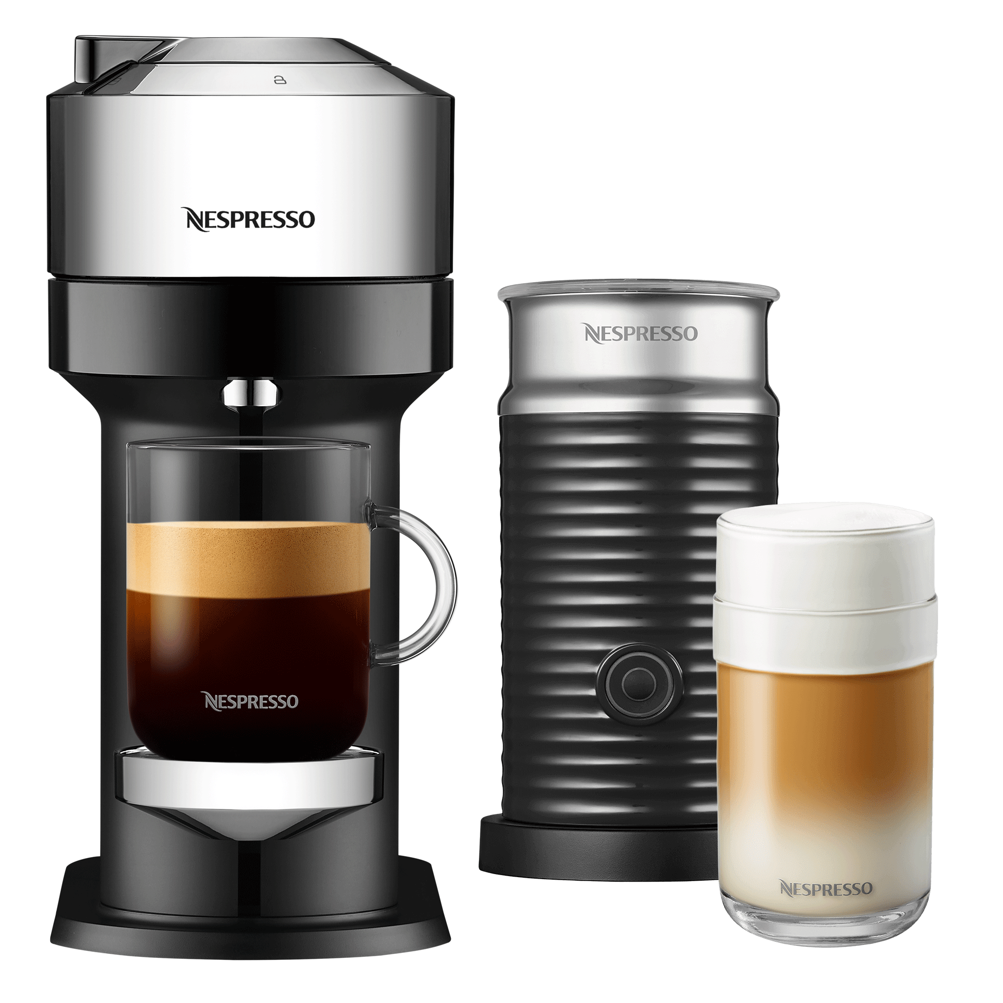  Nespresso Vertuo Next Coffee and Espresso Maker by De'Longhi  with Aeroccino Milk Frother, White : Grocery & Gourmet Food