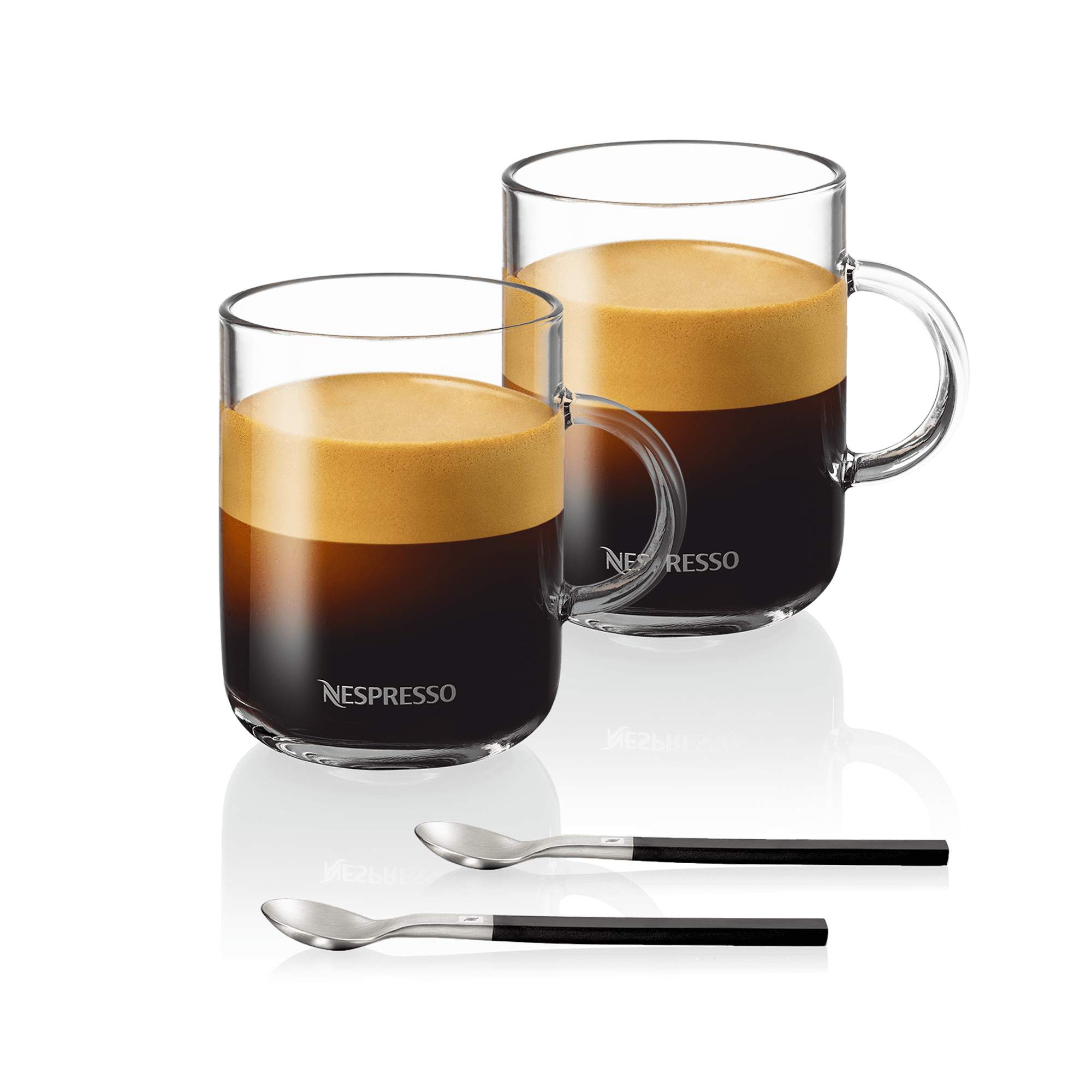New Nespresso Vertuo Coffee Mugs Cups Set Of 2 with Il Caffè Sleeve and Coasters