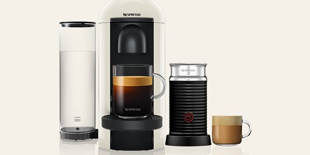 Vertuo Plus White Round Top & Aeroccino3