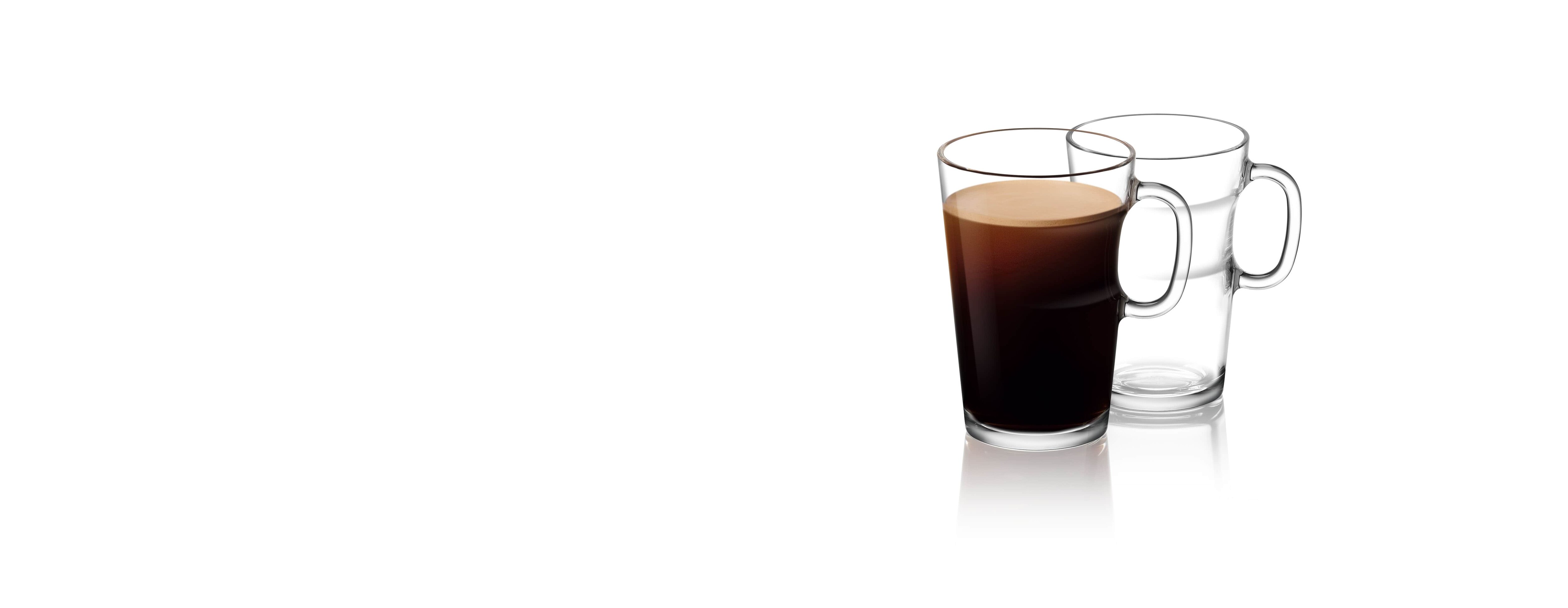 View Set of 2 Glass Mugs for Espresso ca. 270 ml Tea Cappuccino Drink Latte 