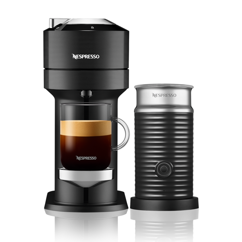 Vertuo Next Classic Black Coffee Machine & Aeroccino3 Black Bundle