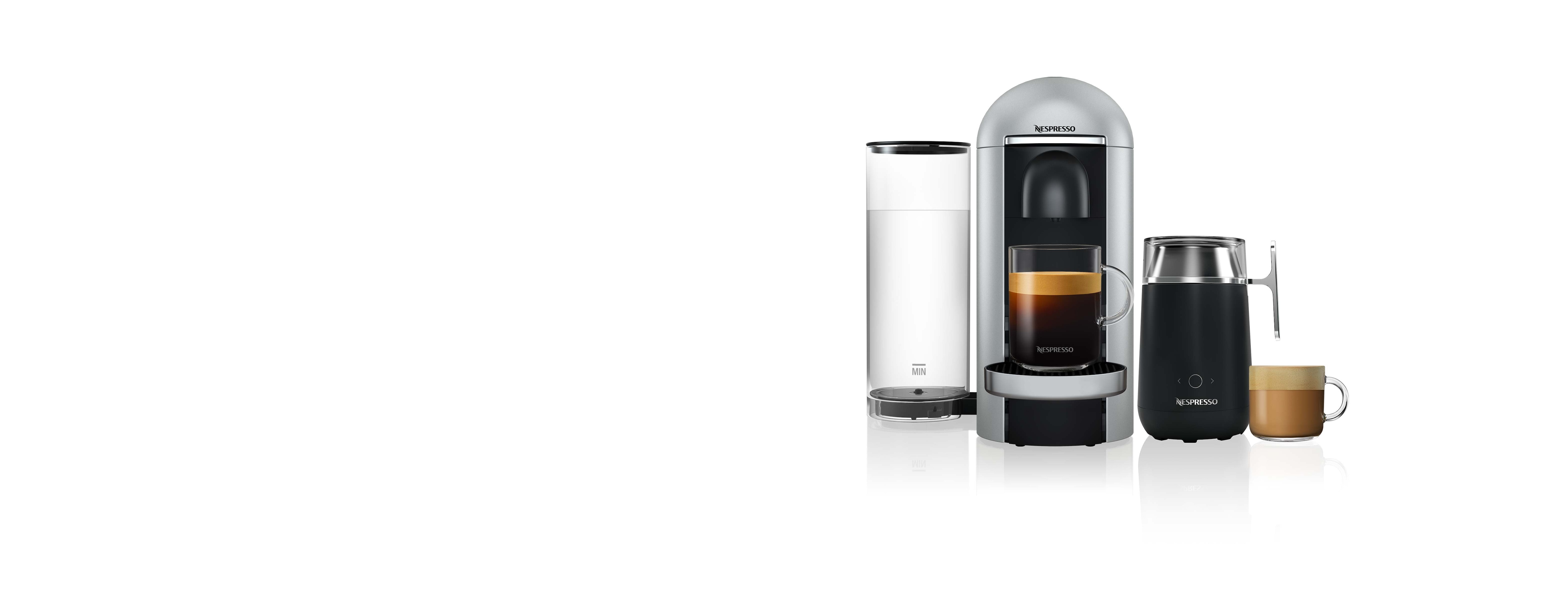 Vertuo Plus Silver Coffee Machine | Barista Milk Frother | Nespresso AU