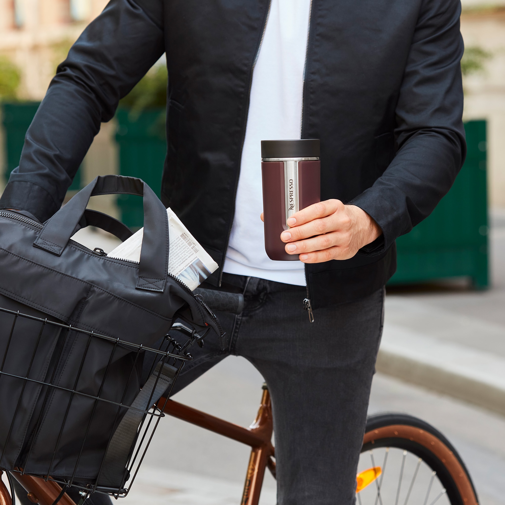 And Wander Men's Coffee Tumbler in Brown