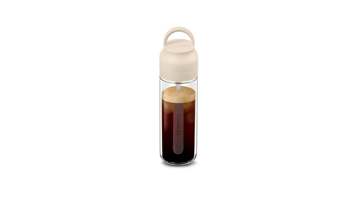 Nespresso Nomad Iced Coffee Travel Bottle/Tumbler in Beige 🦃
