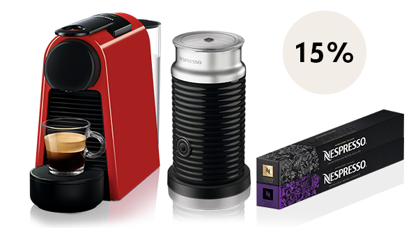 Pack cafeteras eléctricas Essenza Mini Red Aeroccino | Día de la