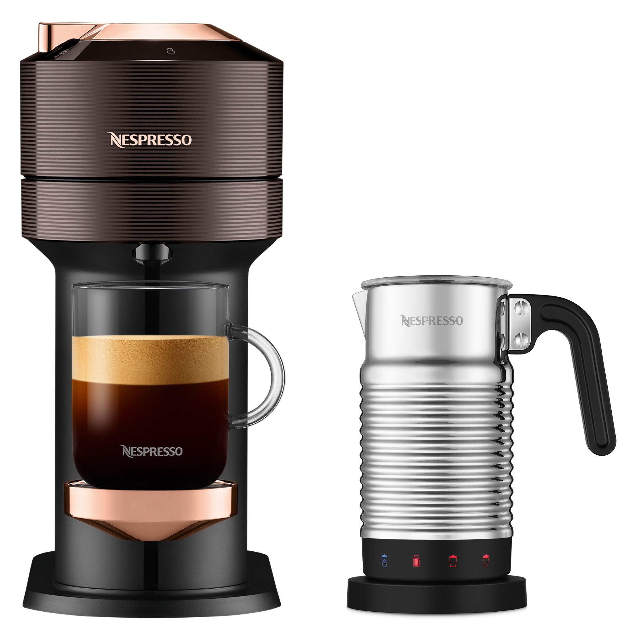 Vertuo Next Premium Rich Brown + Aeroccino 4 VERTUO Next. Für das große Kaffee-Erlebnis zum Teilen. Entdecken Sie 30 Kaffeekreationen in 6 Tassengrößen für 249 EUR