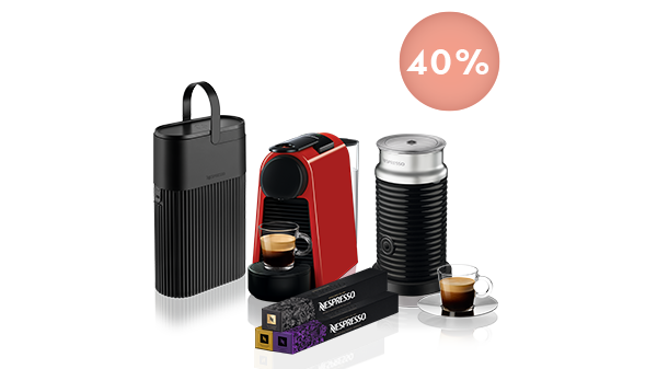 Essenza Mini Roja con espumador CyberDay 2022 | Cafetera | Nespresso™ Chile