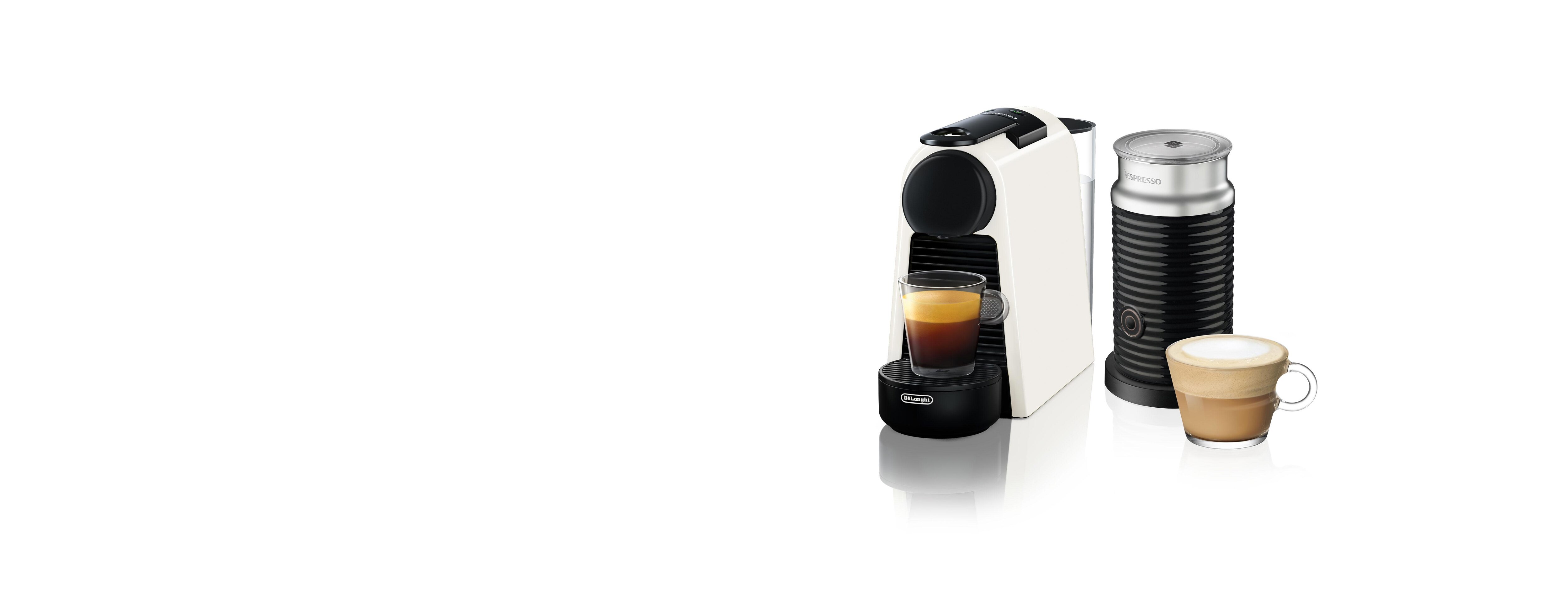 Nespresso Essenza Mini White & Aeroccino - Coffee Machines