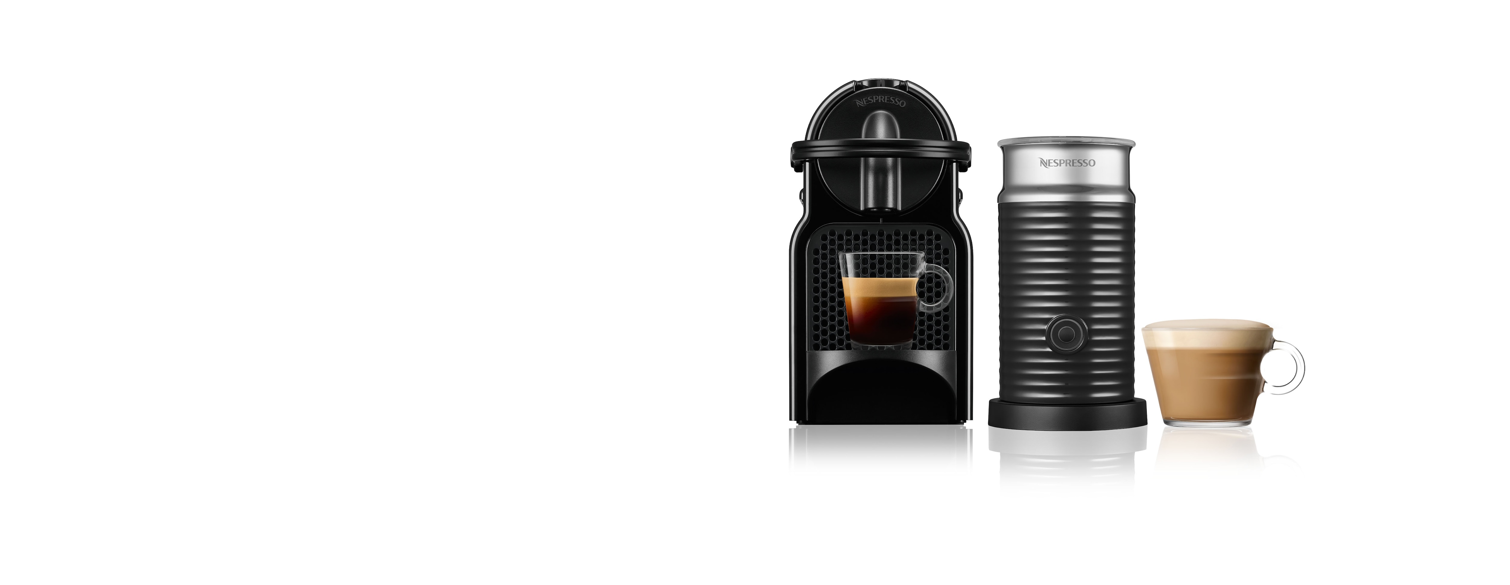 Cafetera Nespresso Inissia Black + Aeroccino 3