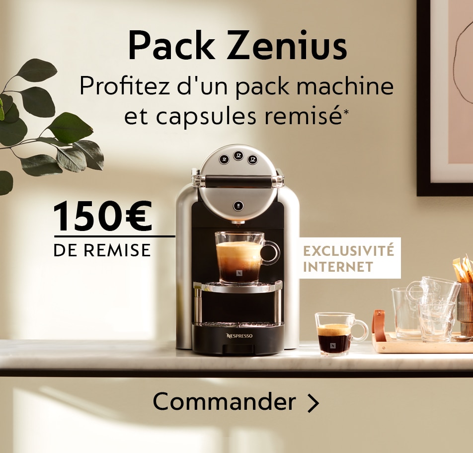 Nespresso - Zenius ZN100 Pro Machine à Capsule 1560W Boutons Acier  Inoxydable Argente - Expresso - Cafetière - Rue du Commerce
