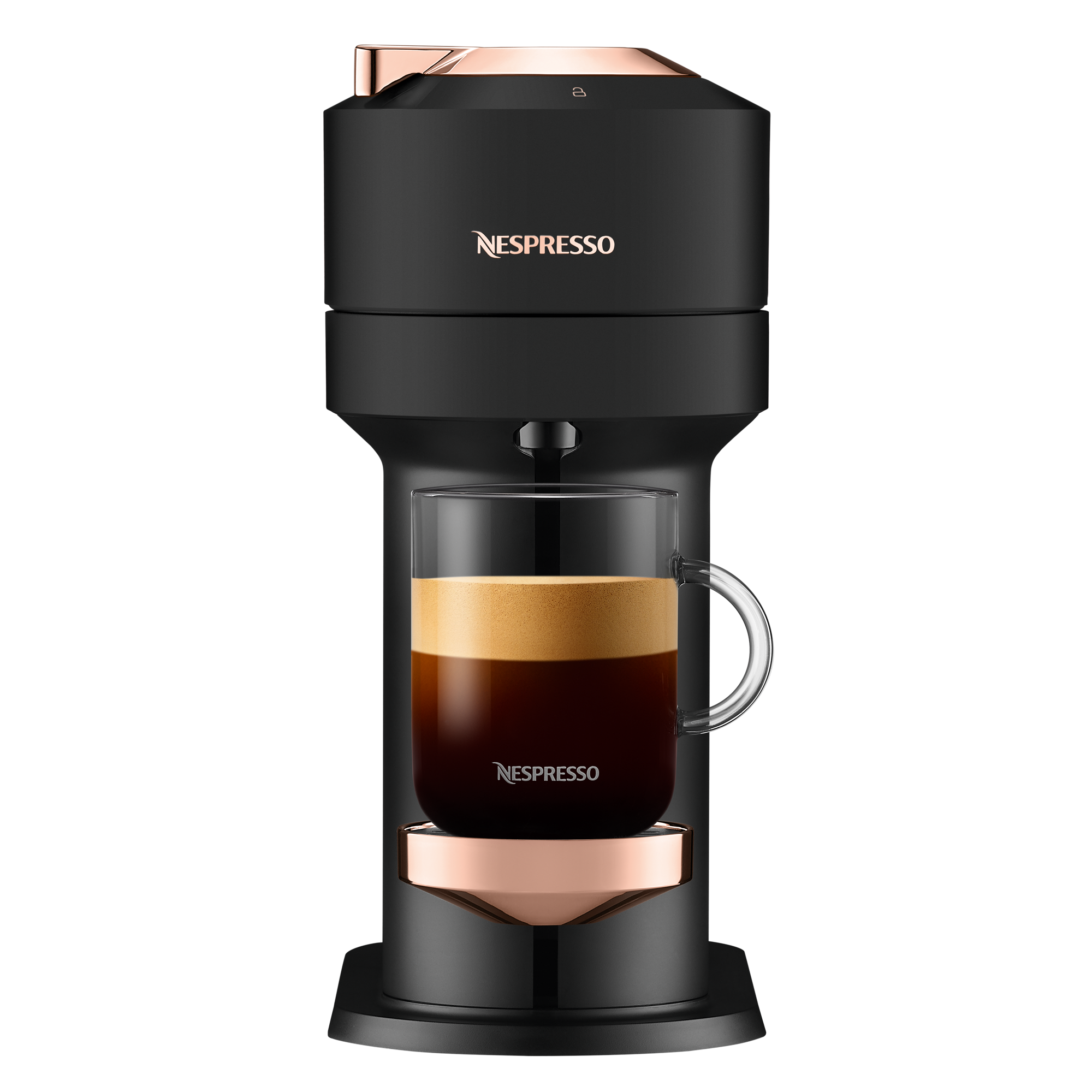 Nespresso Vertuo Next Deluxe Noire Matte Rose doré Galeries de la