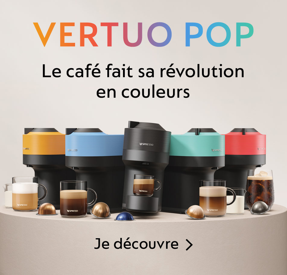 Ne manquez pas cette offre exceptionnelle sur la machine à café Nespresso  Vertuo Pop, disponible à moins de 65 € avec 100 capsules de café offertes  chez Coolblue