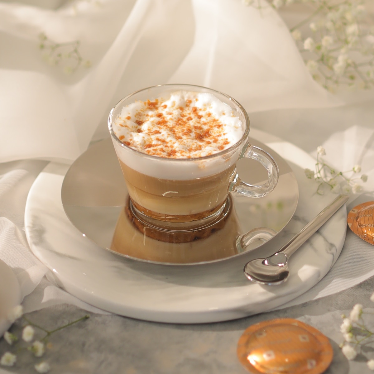 Butterscotch Biscuit Cappuccino recipe | Nespresso Coffee Making