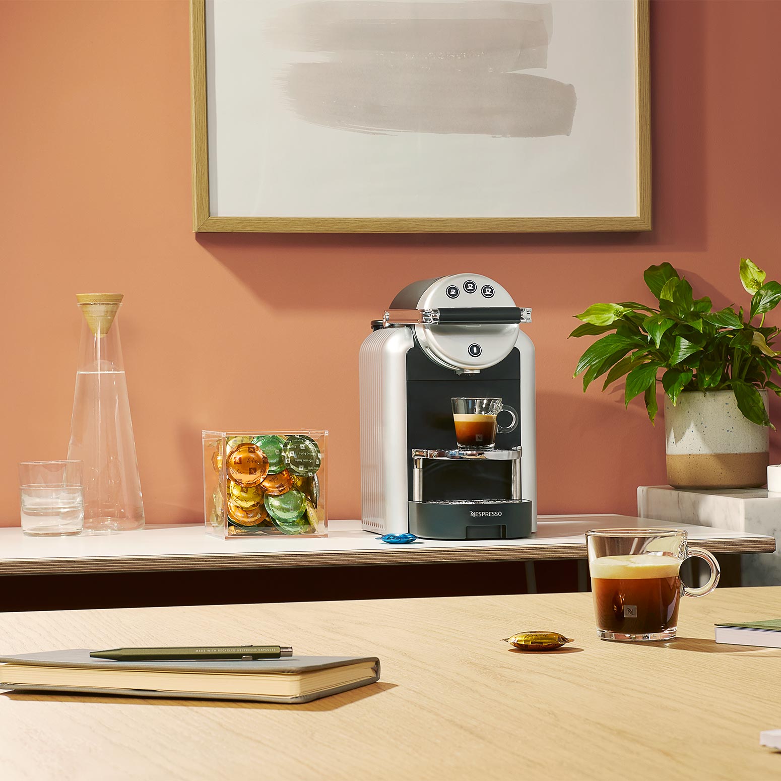 Nespresso Zenius Coffee Machine Starter Bundle W/ Coffee Pods & More -  ZN100 PRO