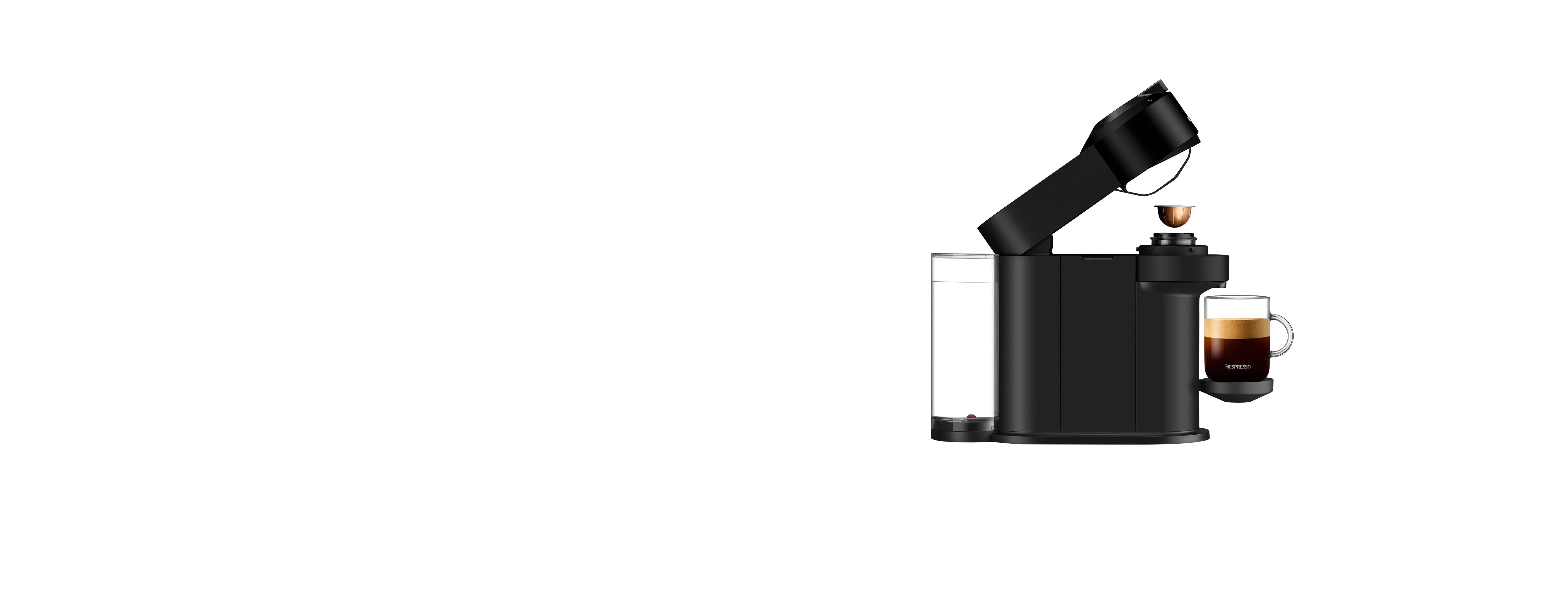 Vertuo Next Solo Glossy Black Gold Logo - Vertuo Coffee Machine