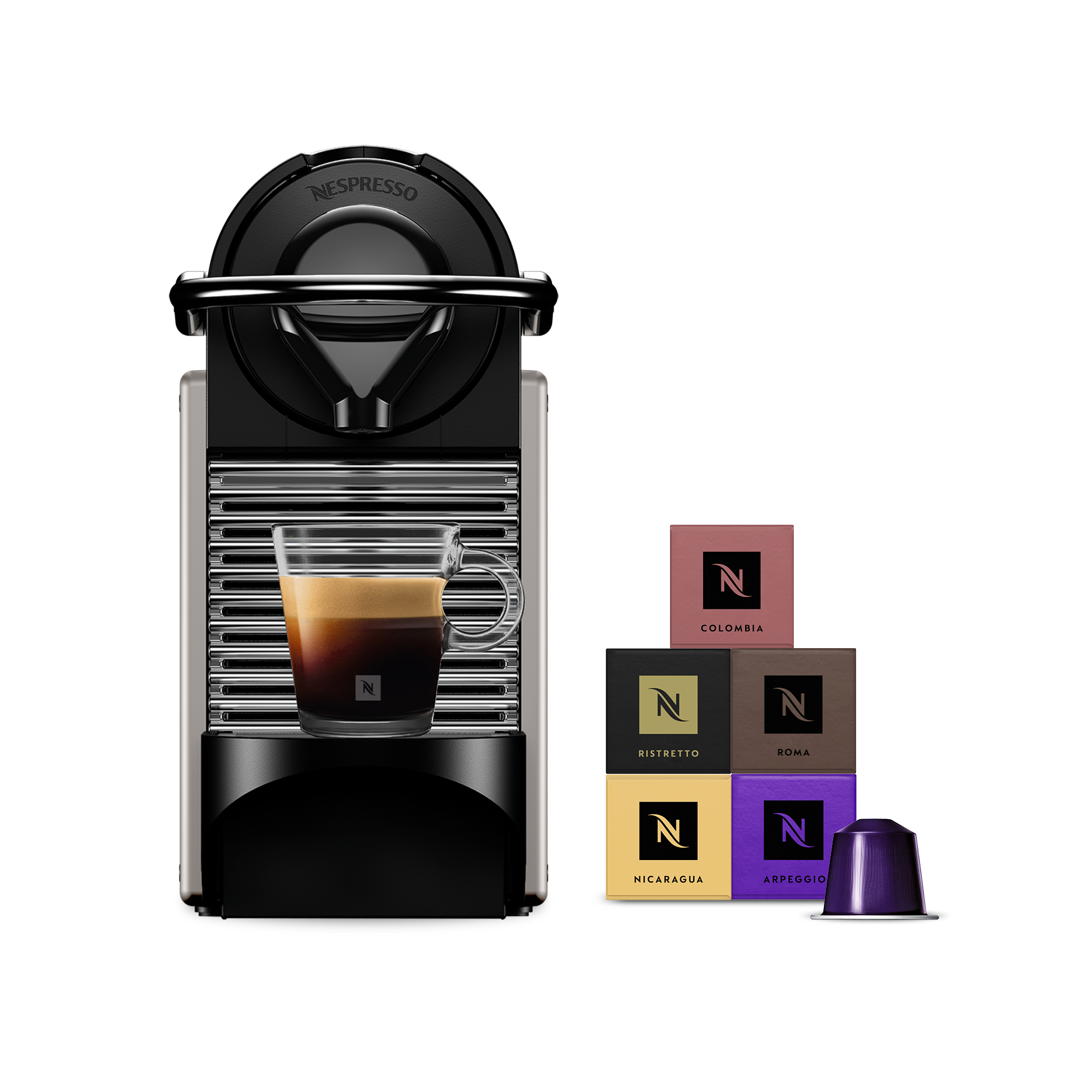 Machine à café - Capsules Nespresso - PIXIE - Noir
