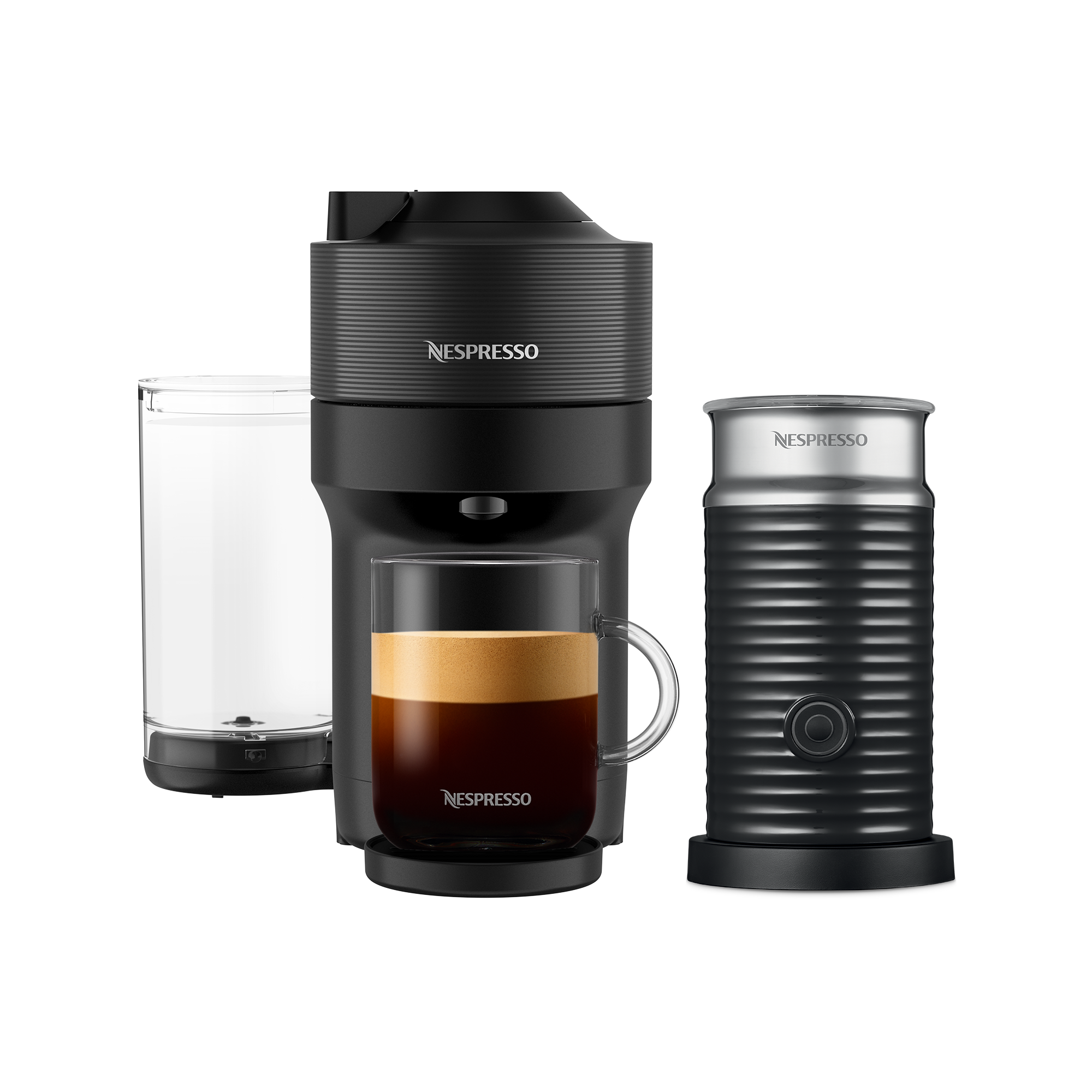 Nespresso Vertuo Pop+ Noir Réglisse avec Aeroccino Galeries de la