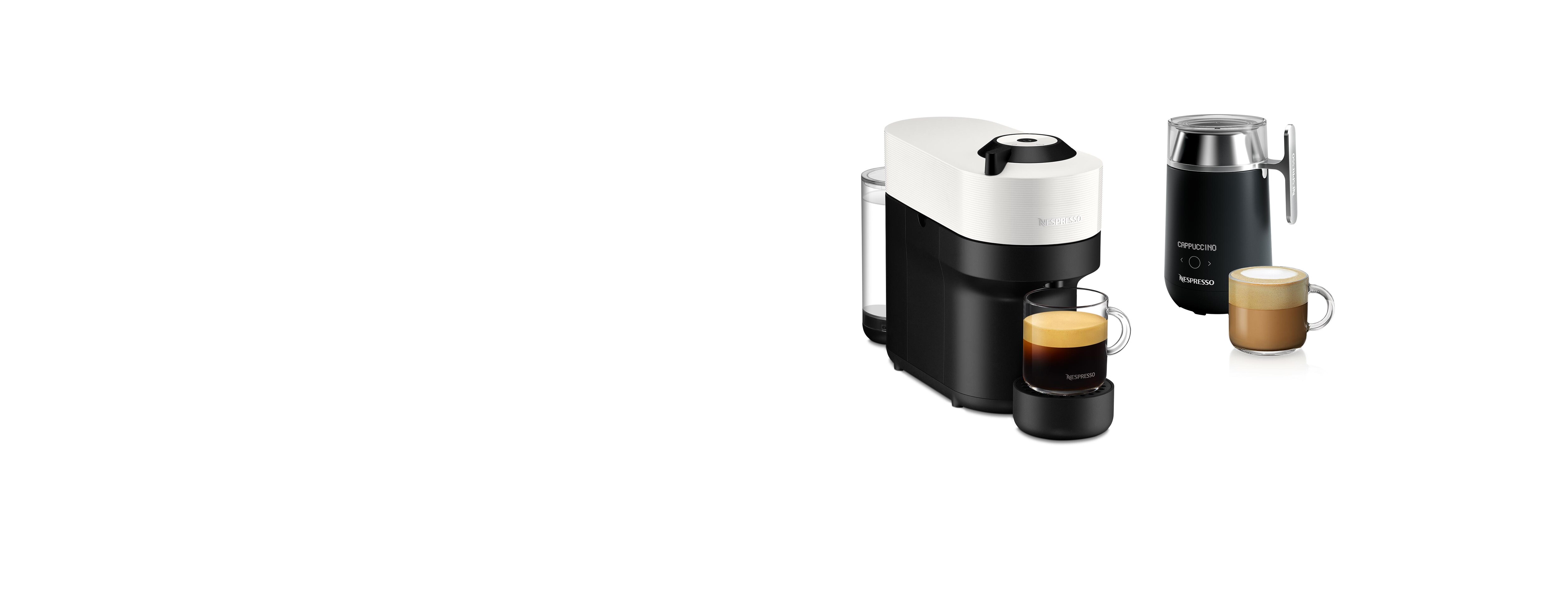 Vertuo Pop Coconut White Nespresso Coffee Machine & Barista