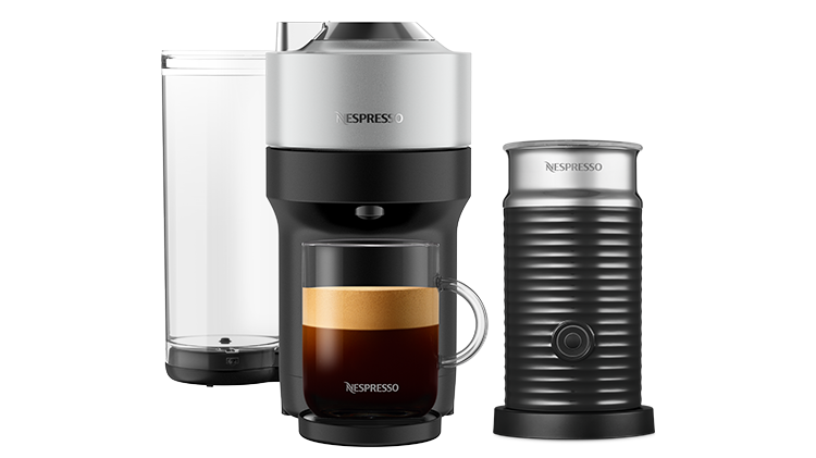 Nespresso Vertuo Pop エスプレッソマシン Vertuo Pop+Deluxe Silver Coffee Machine & Aeroccino