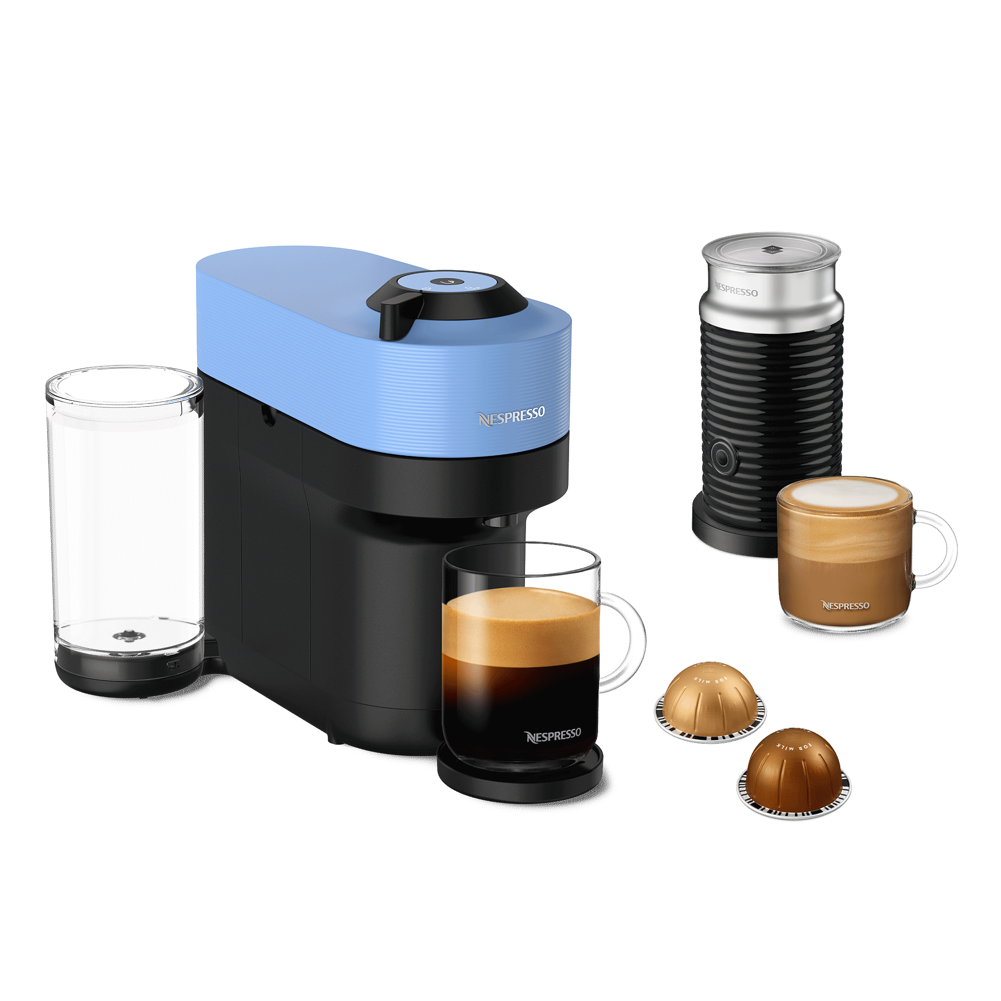 Vertuo Pop+ Pacific Blue & Aeroccino3 Milk Frother