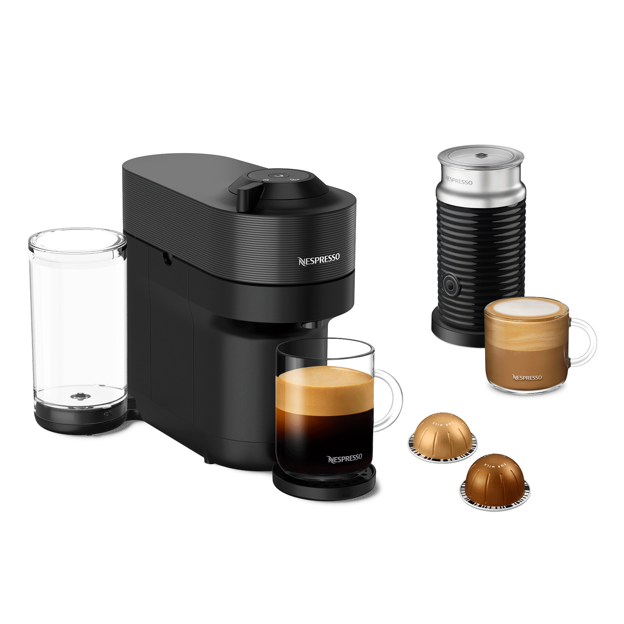 Vertuo Pop+ Liquorice Black & Aeroccino3 Milk Frother