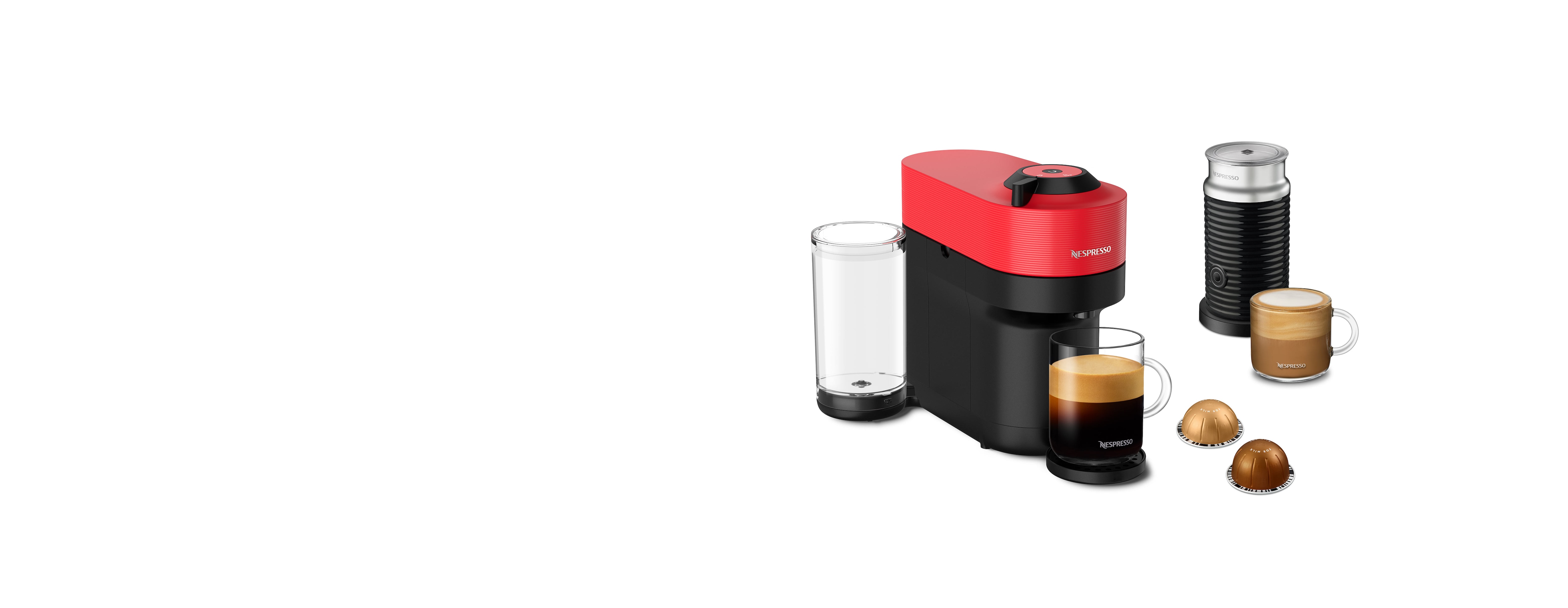 Breville Vertuo Pop Bundle Nespresso Machine (Red) - JB Hi-Fi