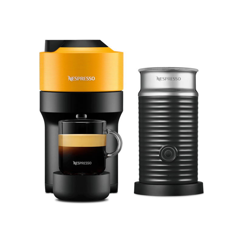 Aparat de Cafea Vertuo Pop Yellow & Aeroccino | Nespresso™ România