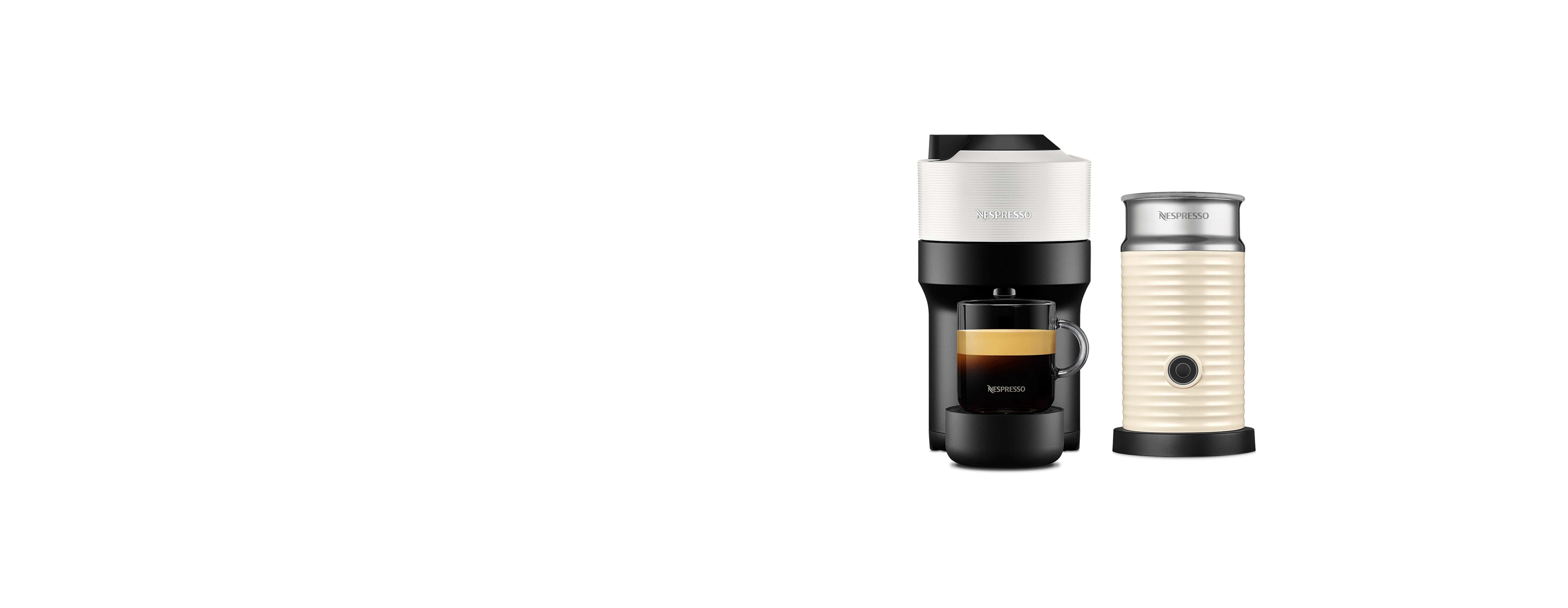Aparat de Cafea Vertuo Pop White & Aeroccino | Nespresso™ România