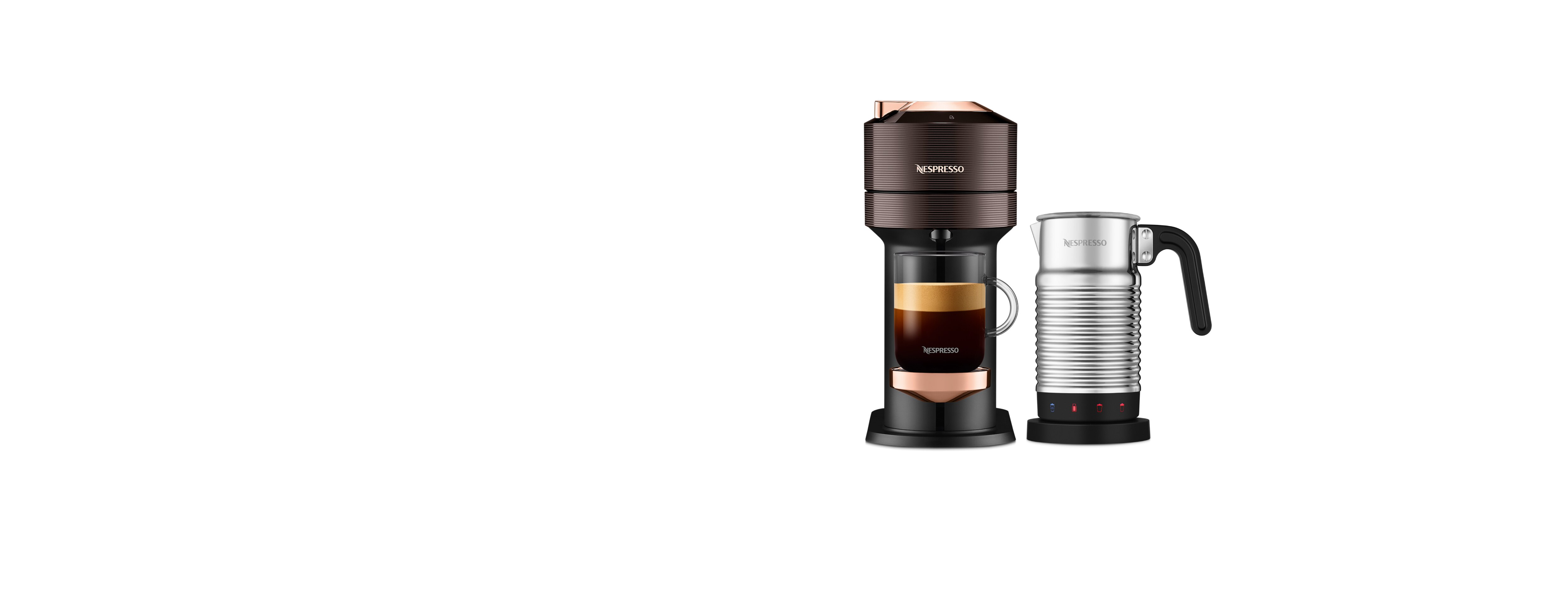 Кофемашина Nespresso Vertuo Next Premium коричневая и Aeroccino 4 — фото 2