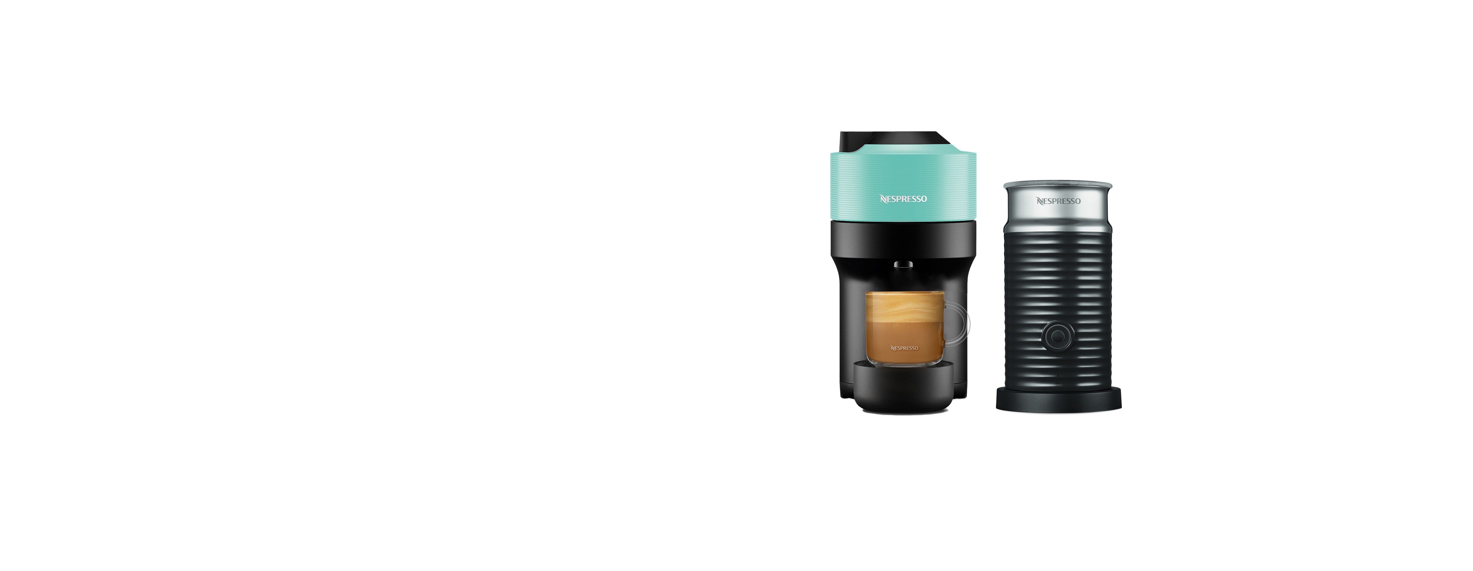 Кофемашина Nespresso Vertuo Pop мятная и Aeroccino 3 — фото 3