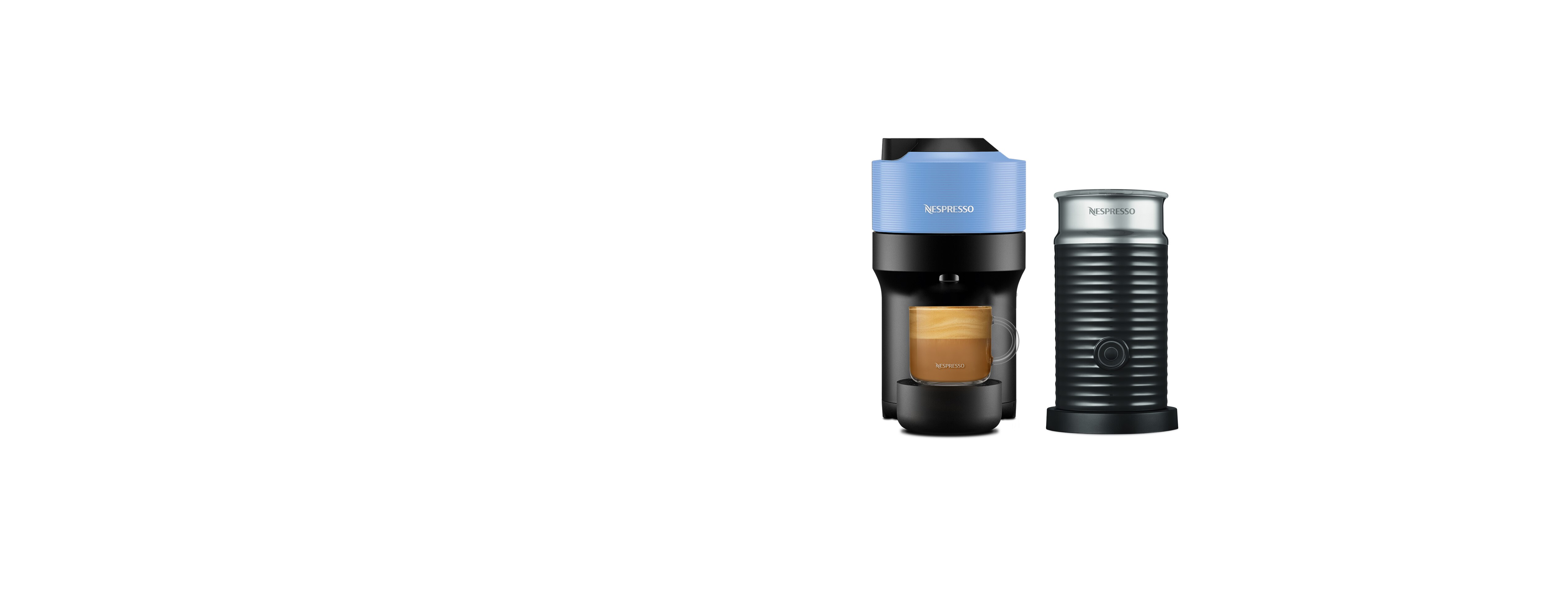 Кофемашина Nespresso Vertuo Pop синяя и Aeroccino 3 — фото 3