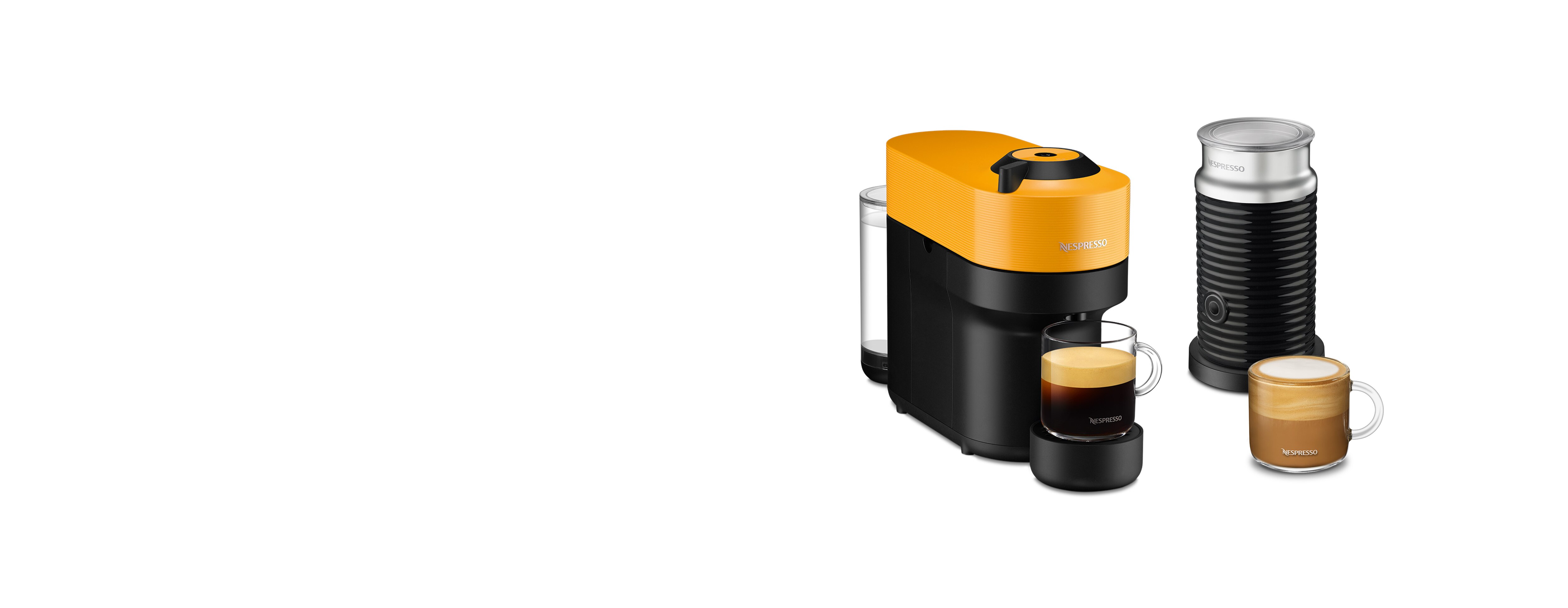 Кофемашина Nespresso Vertuo Pop манго и Aeroccino 3 — фото 2