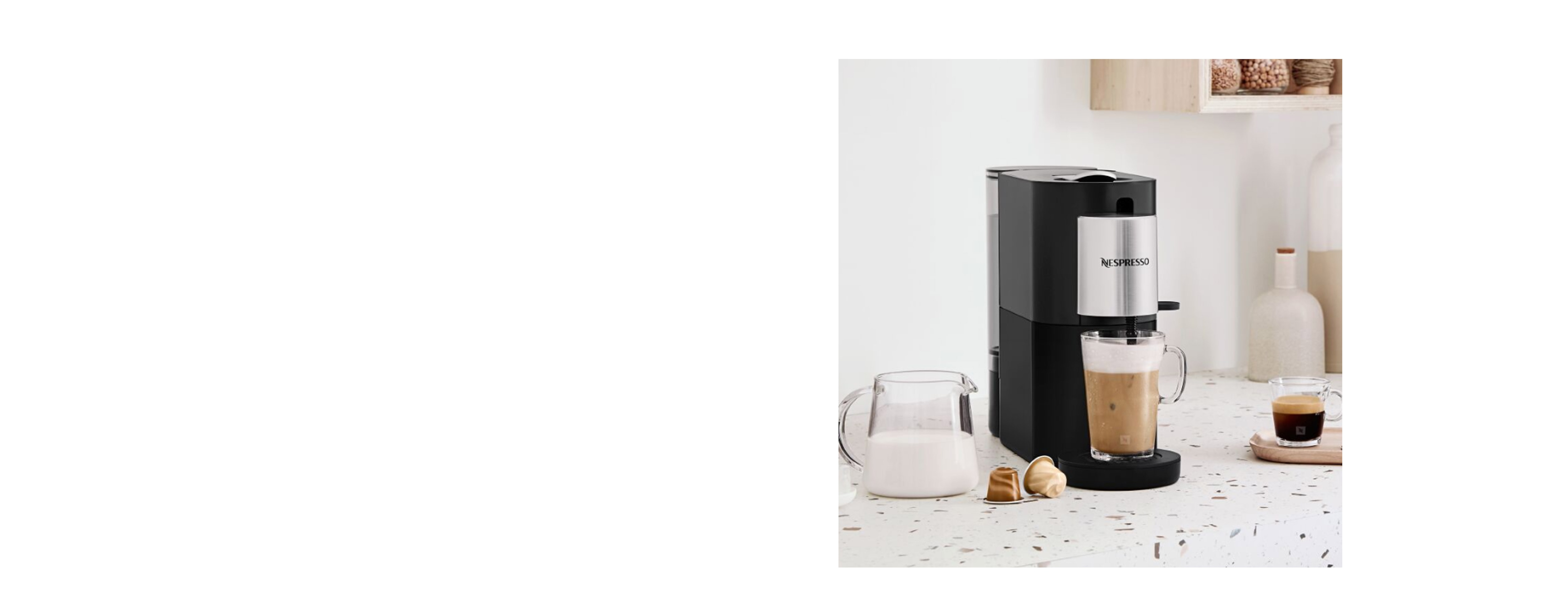Atelier » Kaffemaskine med mælkeskummer |