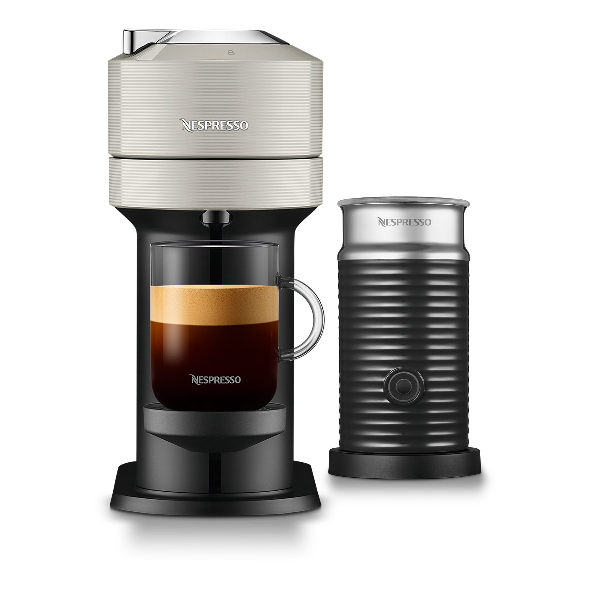 Cafetera Nespresso Next Light Gray + Espumador Aeroccino3 + Cápsulas a  precio de socio