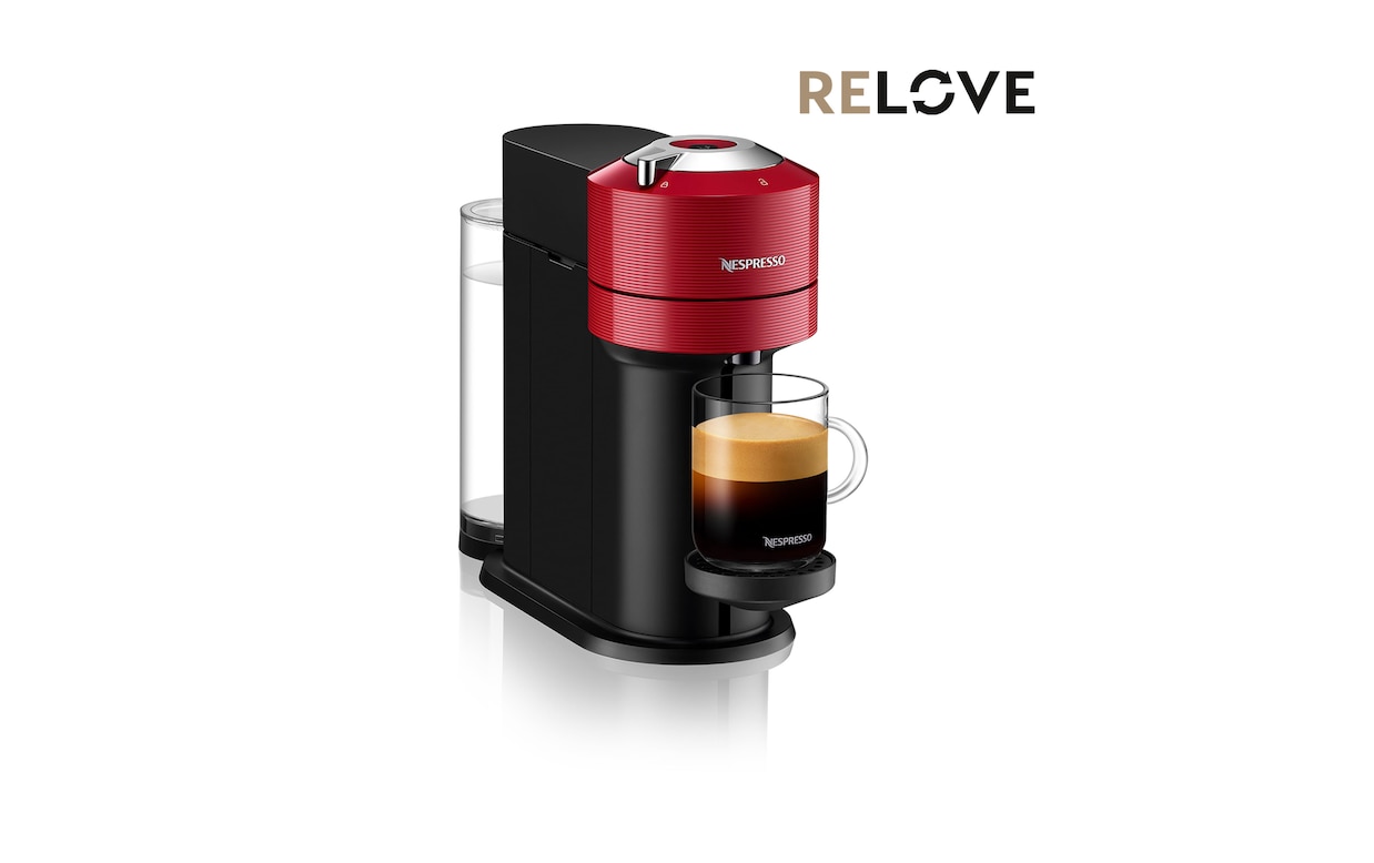 Nespresso Inissia Coffee Machine, Red, Nespresso warranty, over