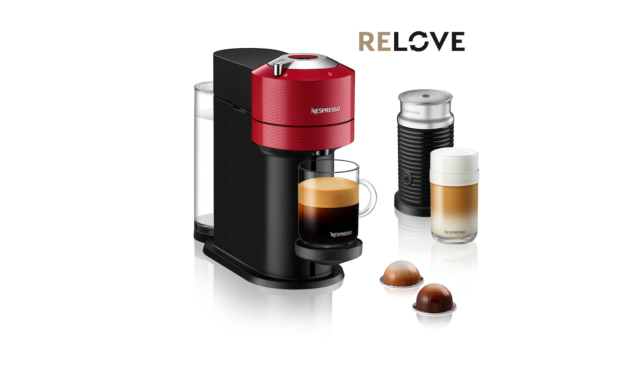 Vertuo Pop+ Spicy Red & Milk Frother Bundle, Vertuo Coffee Machine