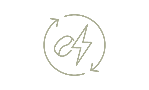 Coffee and electricity icon