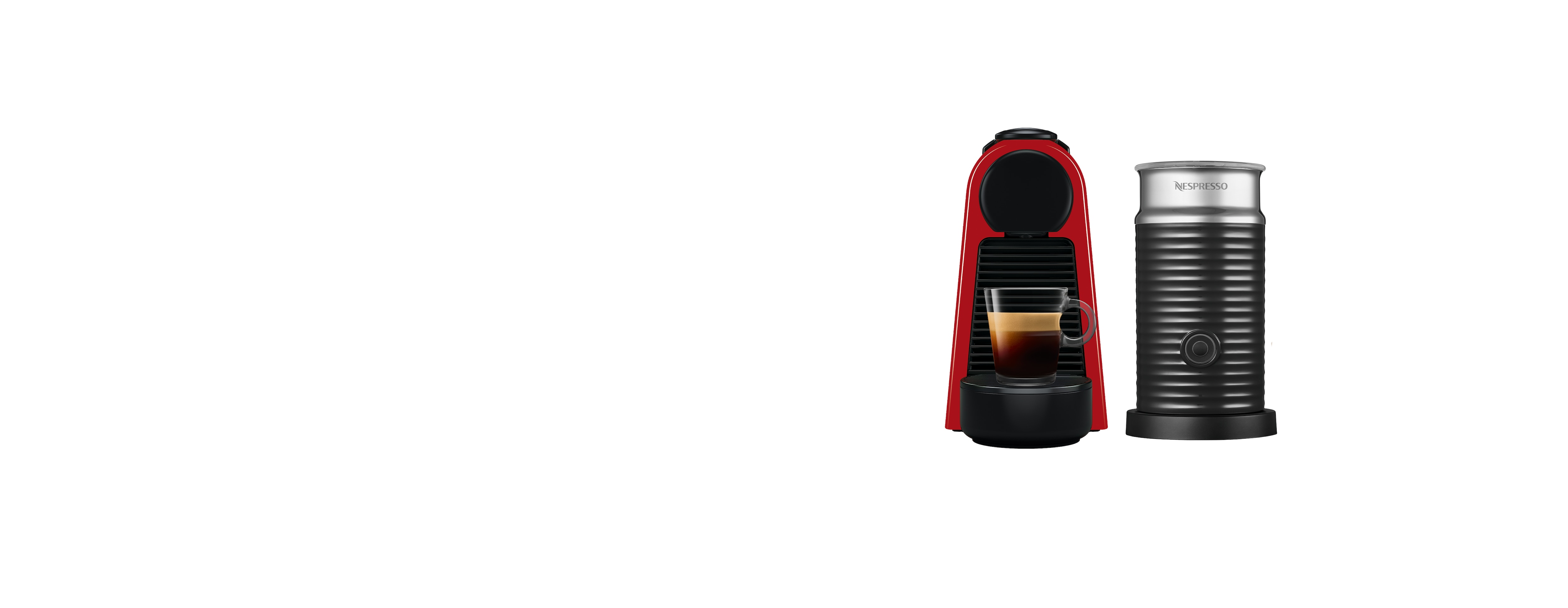 Cafetera Nespresso Essenza Mini Roja + Aeroccino Espumador - Style Store