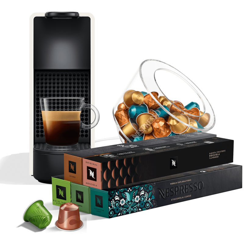 Pachet Essenza Mini Alb C30, Cafea & Suport | Nespresso™