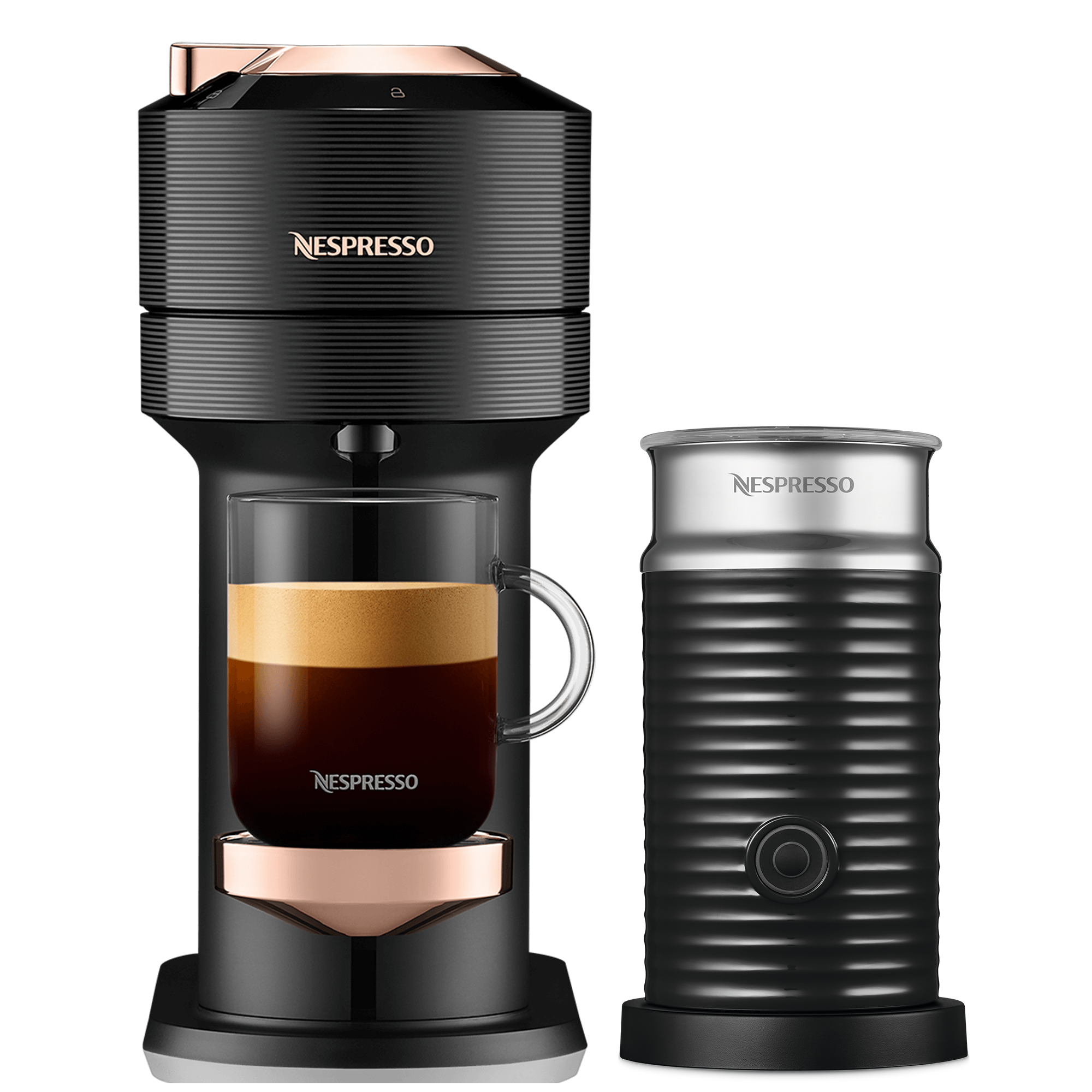 Vertuo Next Premium Black Rose Gold Refurbished Bundle