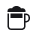 Coffee cup with thick crema icon