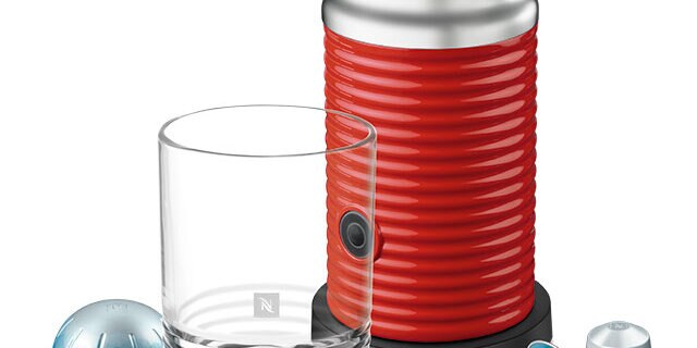 Aeroccino 3 Red & Small Freddo Glass Pack