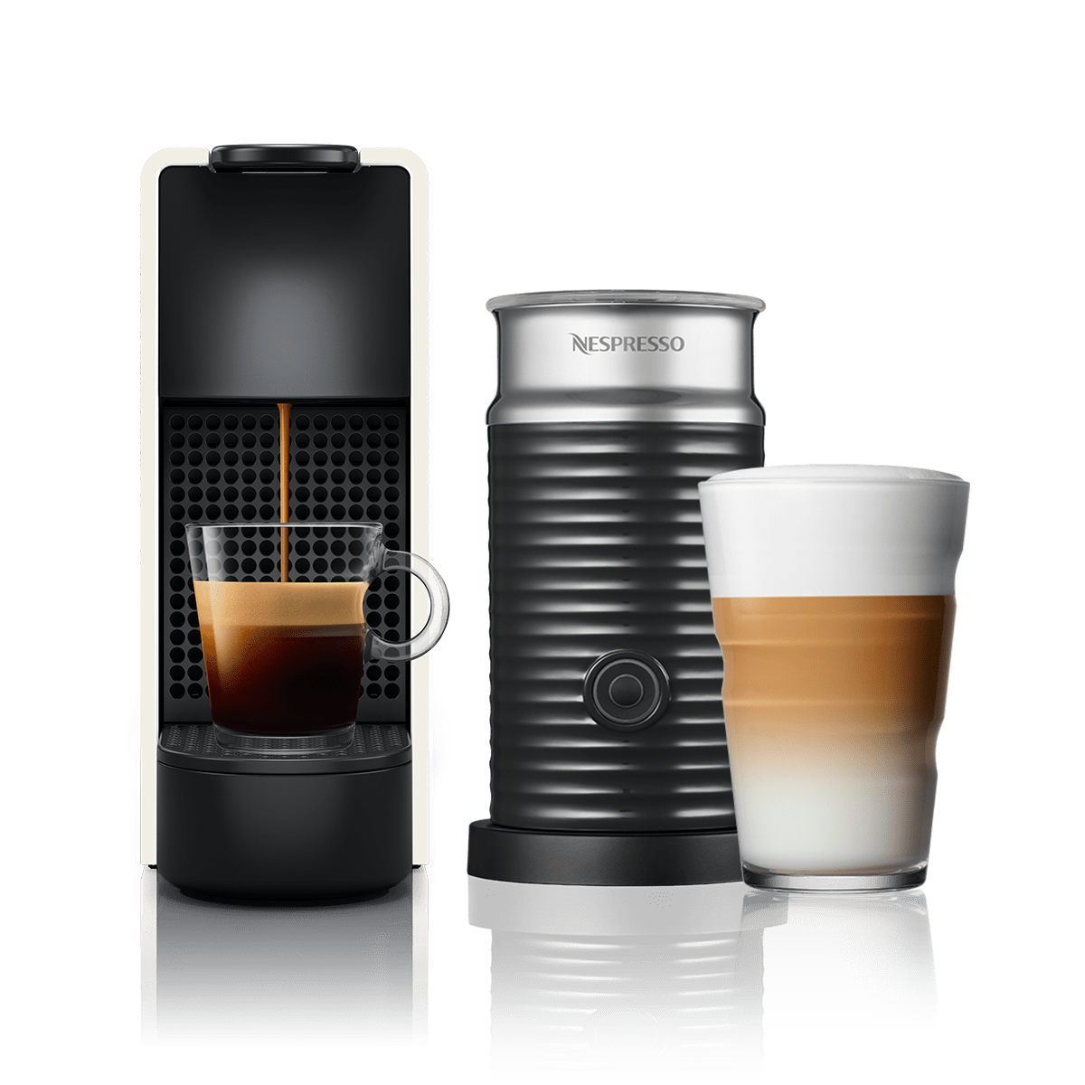 Buy Essenza Mini White Coffee Machine & Aeroccino - Nespresso MY