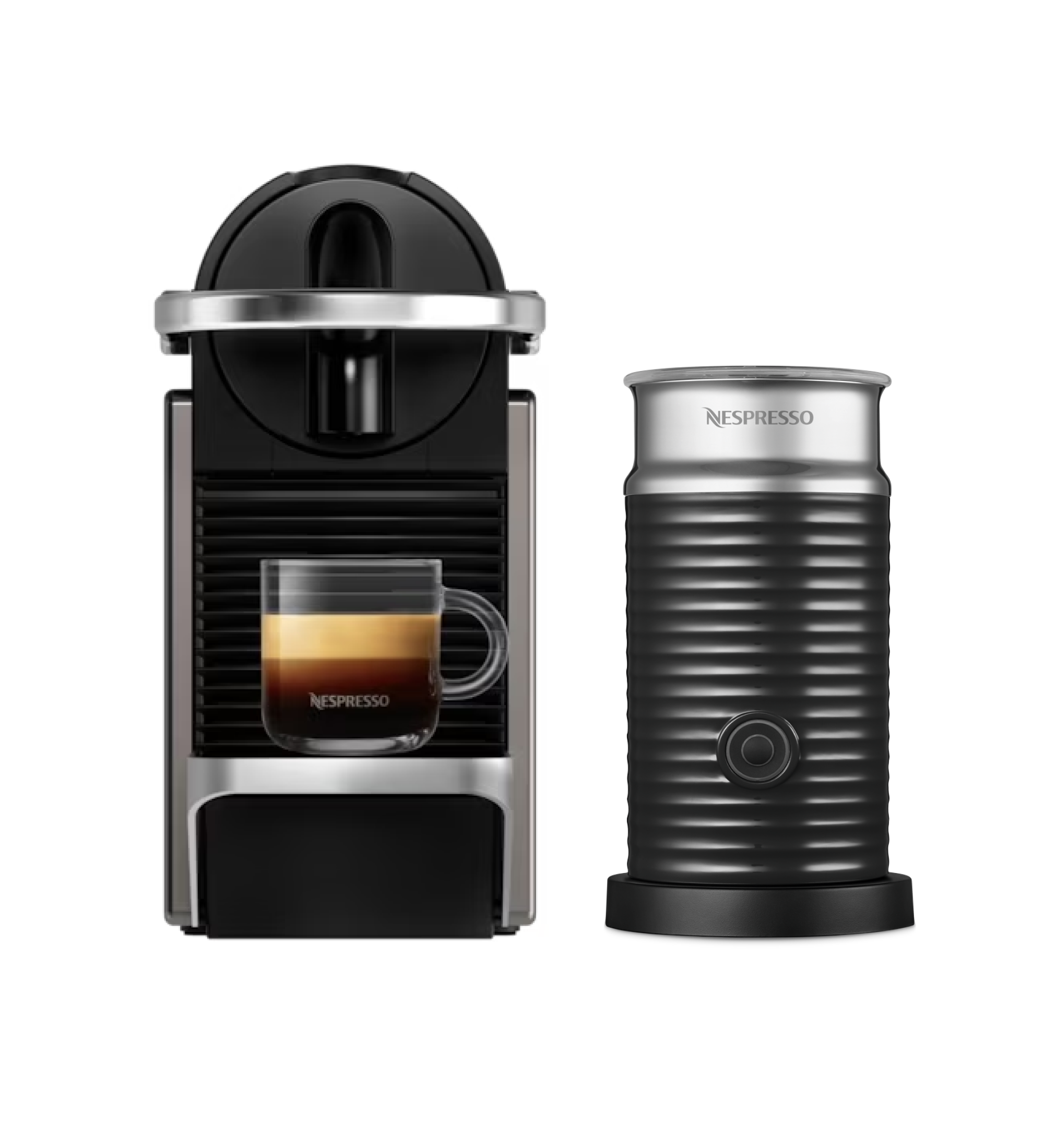 Pixie Dark Blue & Milk Frother - Espresso Machine - Nespresso Canada