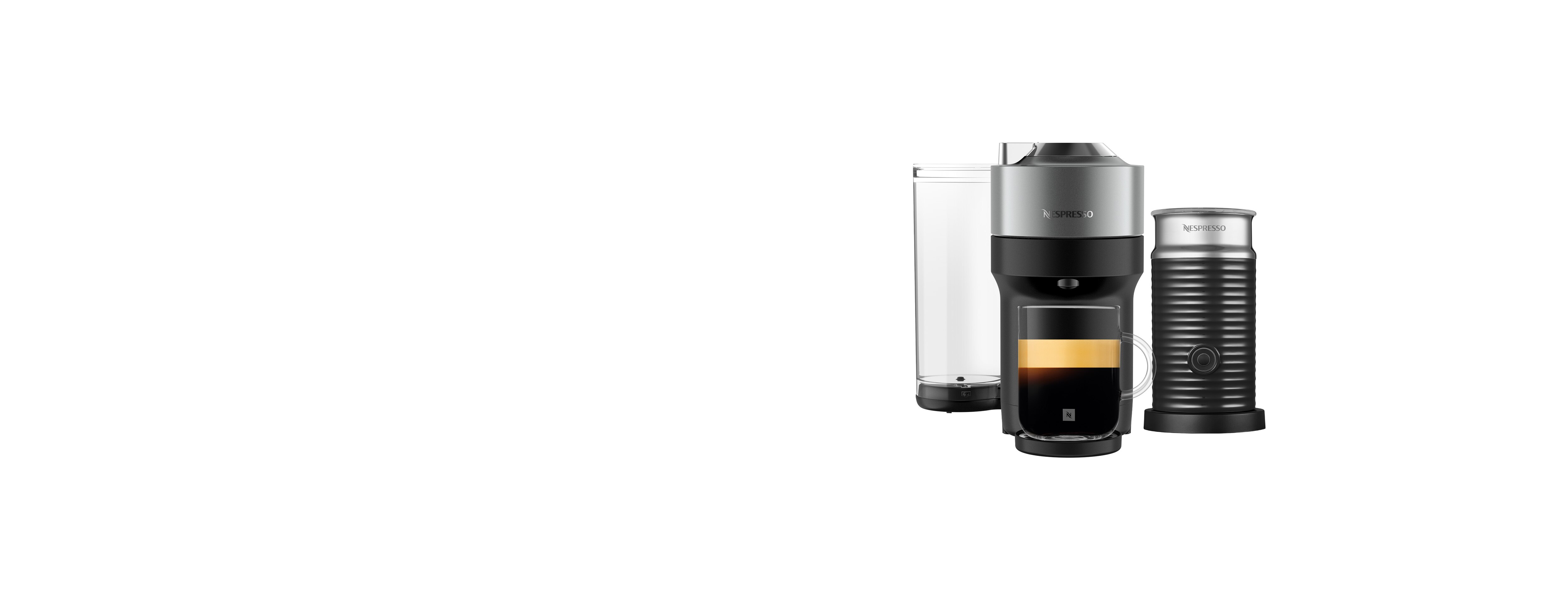 Кофемашина Nespresso Vertuo Pop+ титановая и Aeroccino3 — фото 2