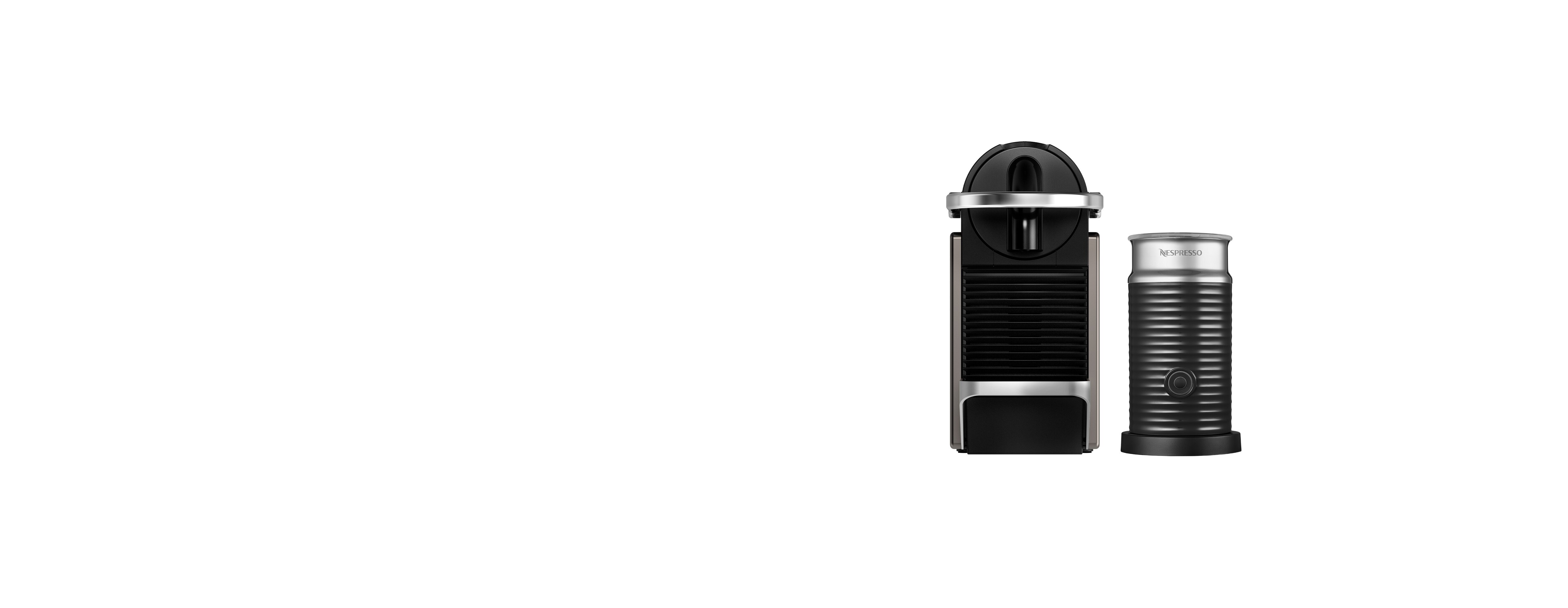 Кофемашина Nespresso Pixie титановая и Aeroccino 3 — фото 2