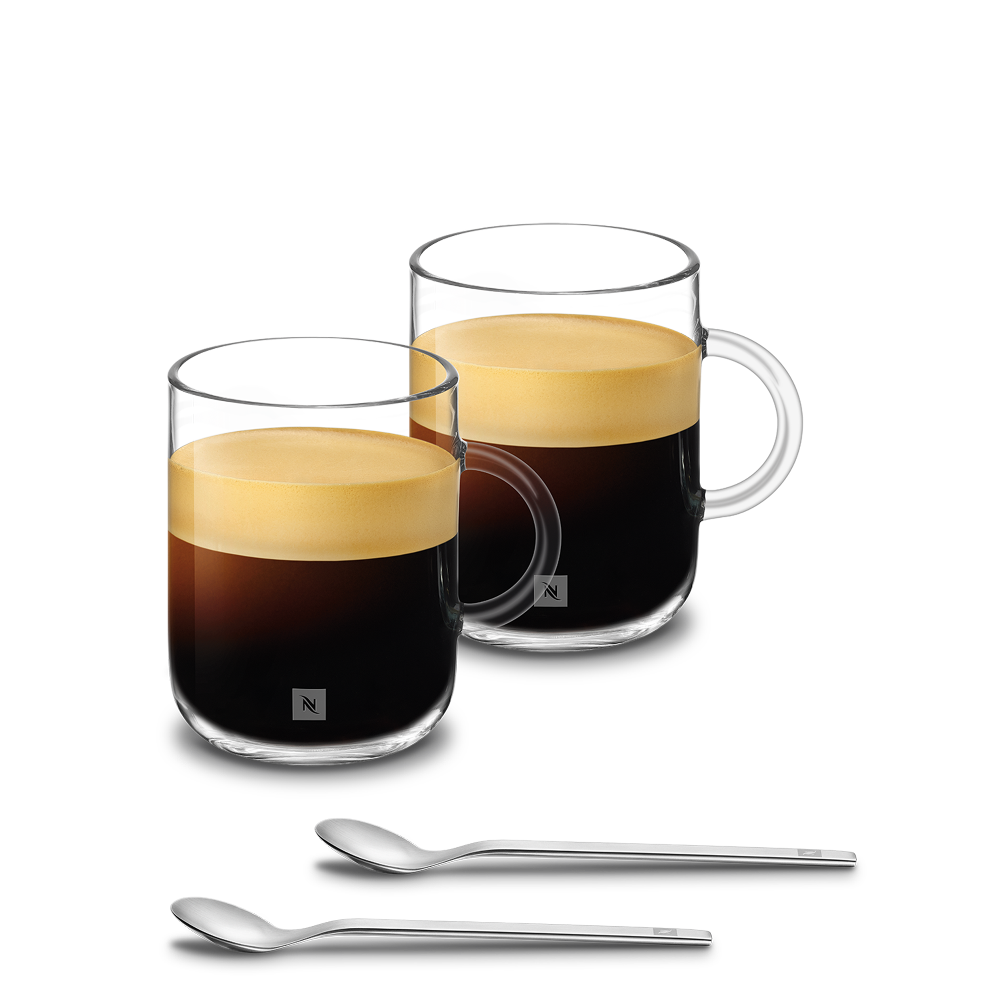 Nespresso Vertuo Mug Set Small x 2 Cup Spoon
